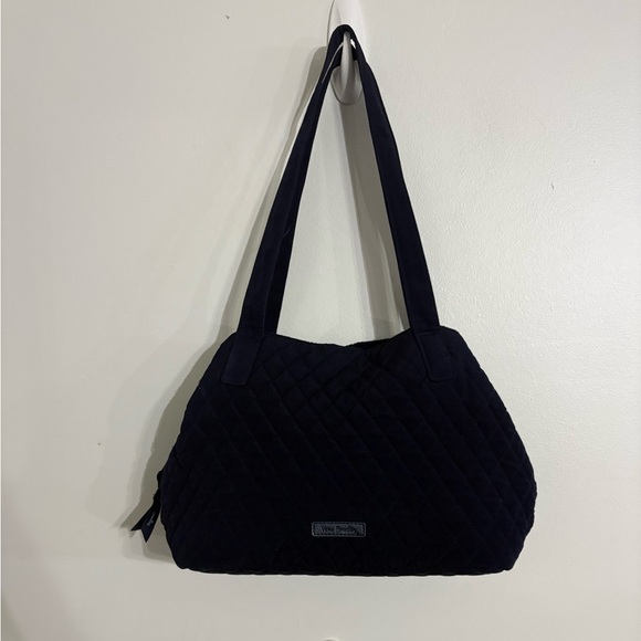 Vera Bradley Navy Quilted Triple compartment shoulder bag - Picture 1 of 9